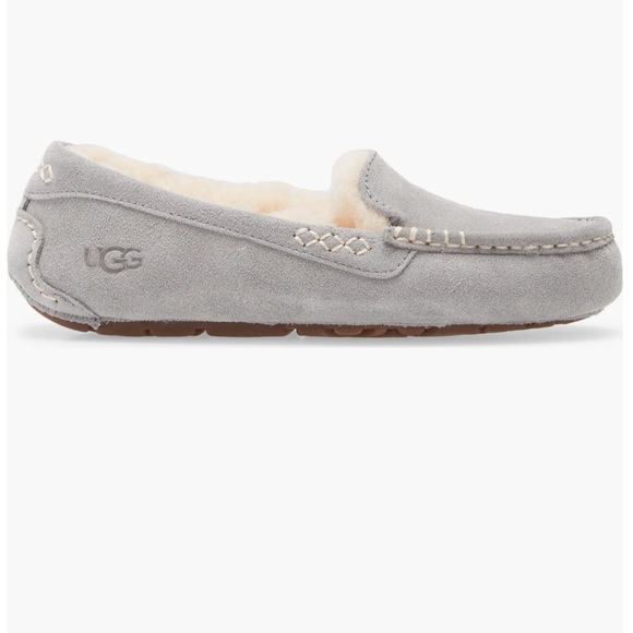 UGG🍁🍂 Ansley Water Resistant Slipper Light Grey Suede
Women size 7 gently used - Picture 1 of 16